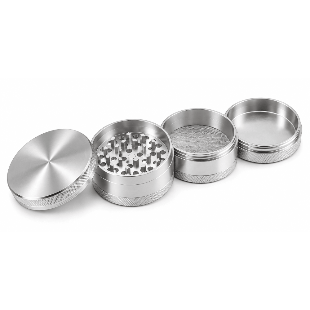 Metal Hash Grinder Silver ca.62 mm h-75mm