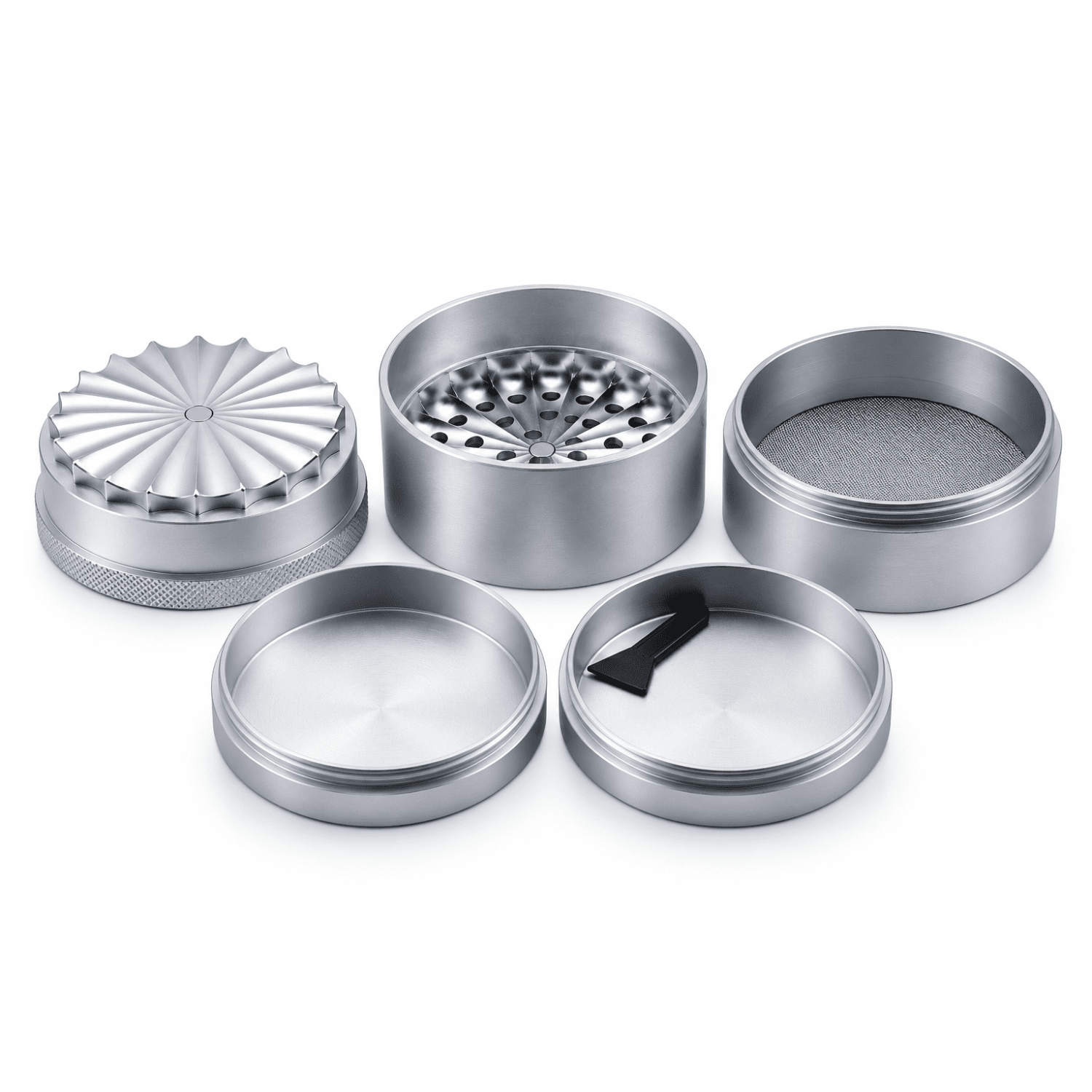 Metal Hash Grinder Silver ca.62 mm h-75mm