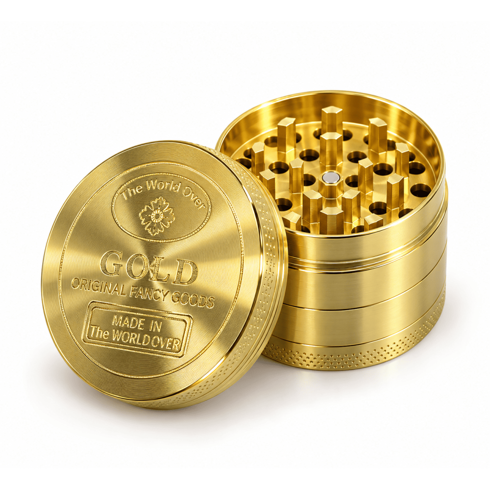 Metal Grinder  GOLD 50mm. 4 Teiler VE-12