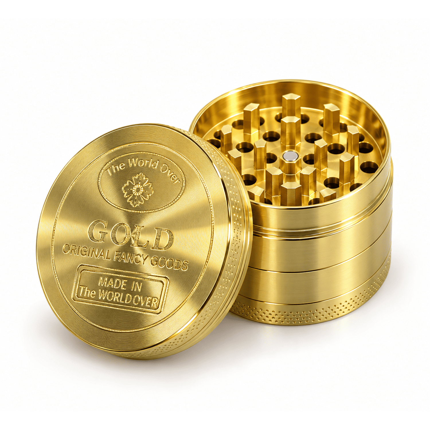 Metal Grinder  GOLD 50mm. 4 Teiler VE-12