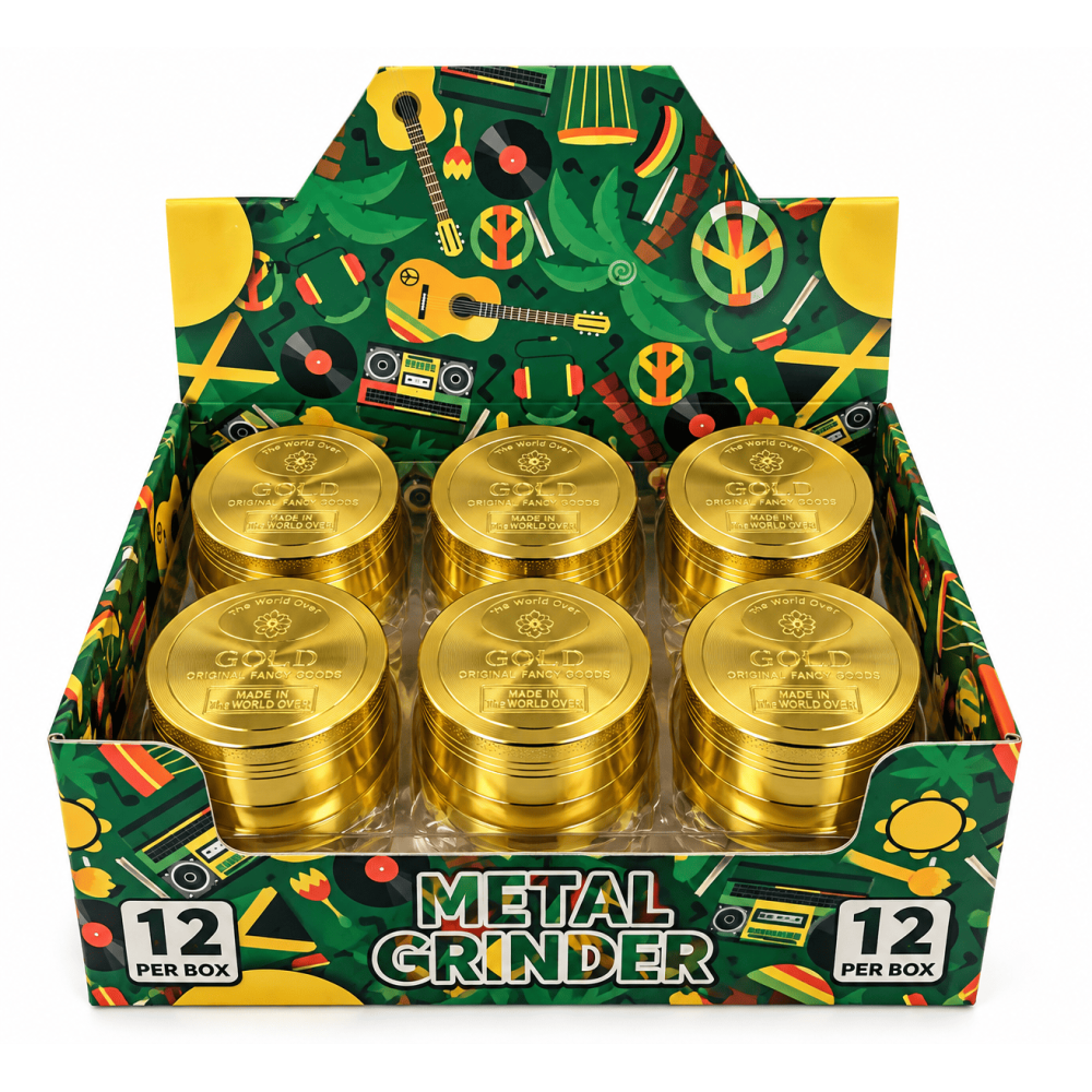 Metal Grinder  GOLD 50mm. 4 Teiler VE-12