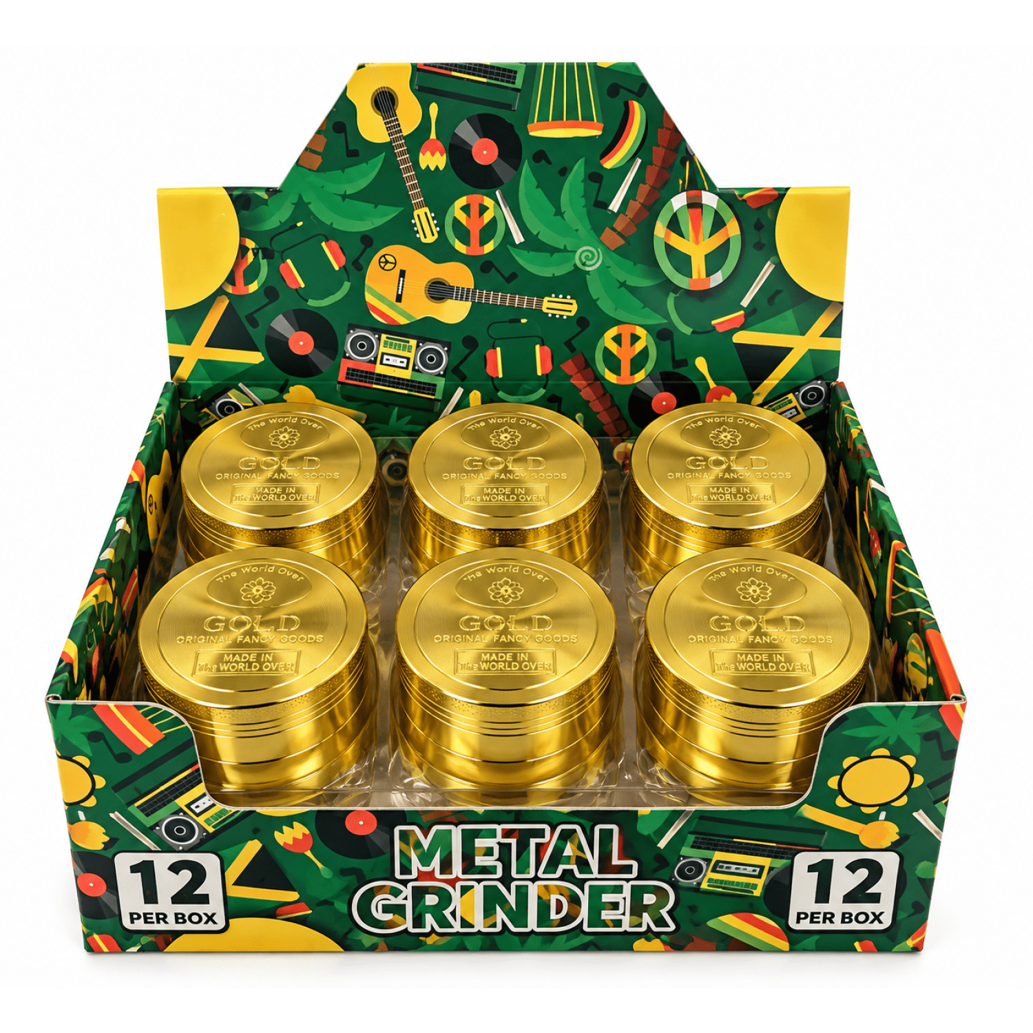 Metal Grinder  GOLD 50mm. 4 Teiler VE-12