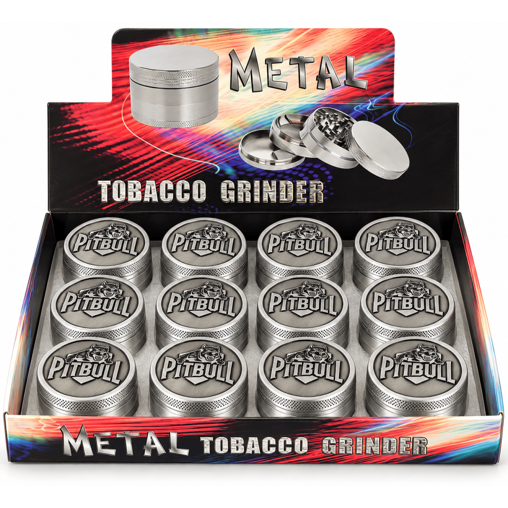 PITBULL Metal Grinder 40mm. 4 Teiler VE-12