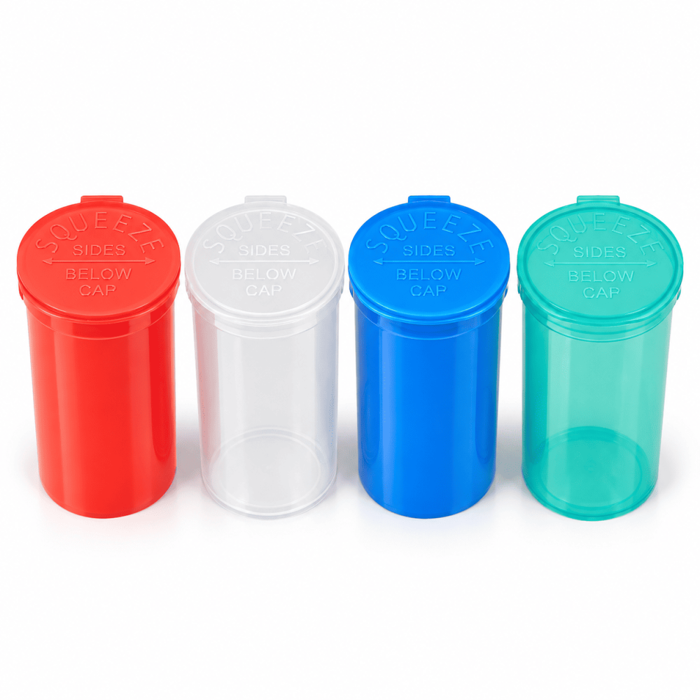 Plastik Storage Dose in Vers. Farben lieferbar ca. 45x70mm hoch  