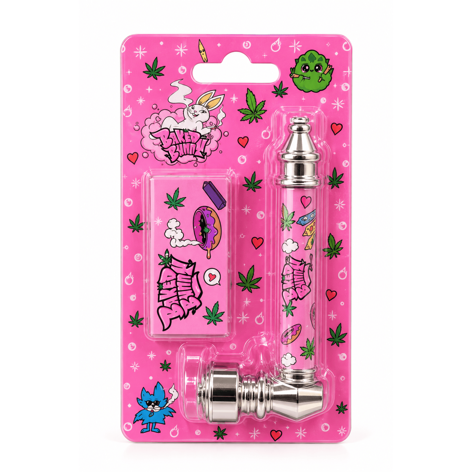 Set Metall Pfeife " Baked Bunny " , 5er Päckchen Siebe Auf Blister VE 24