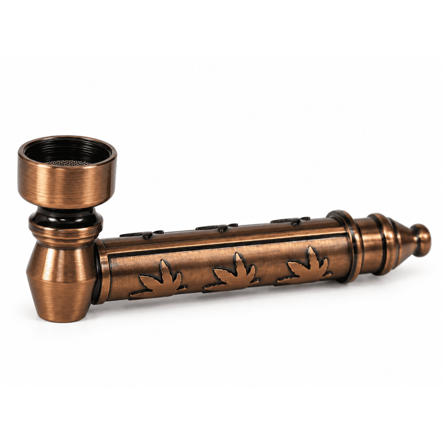 Smoking Metal Pipes mit Hanfblatt-Design 24er box
