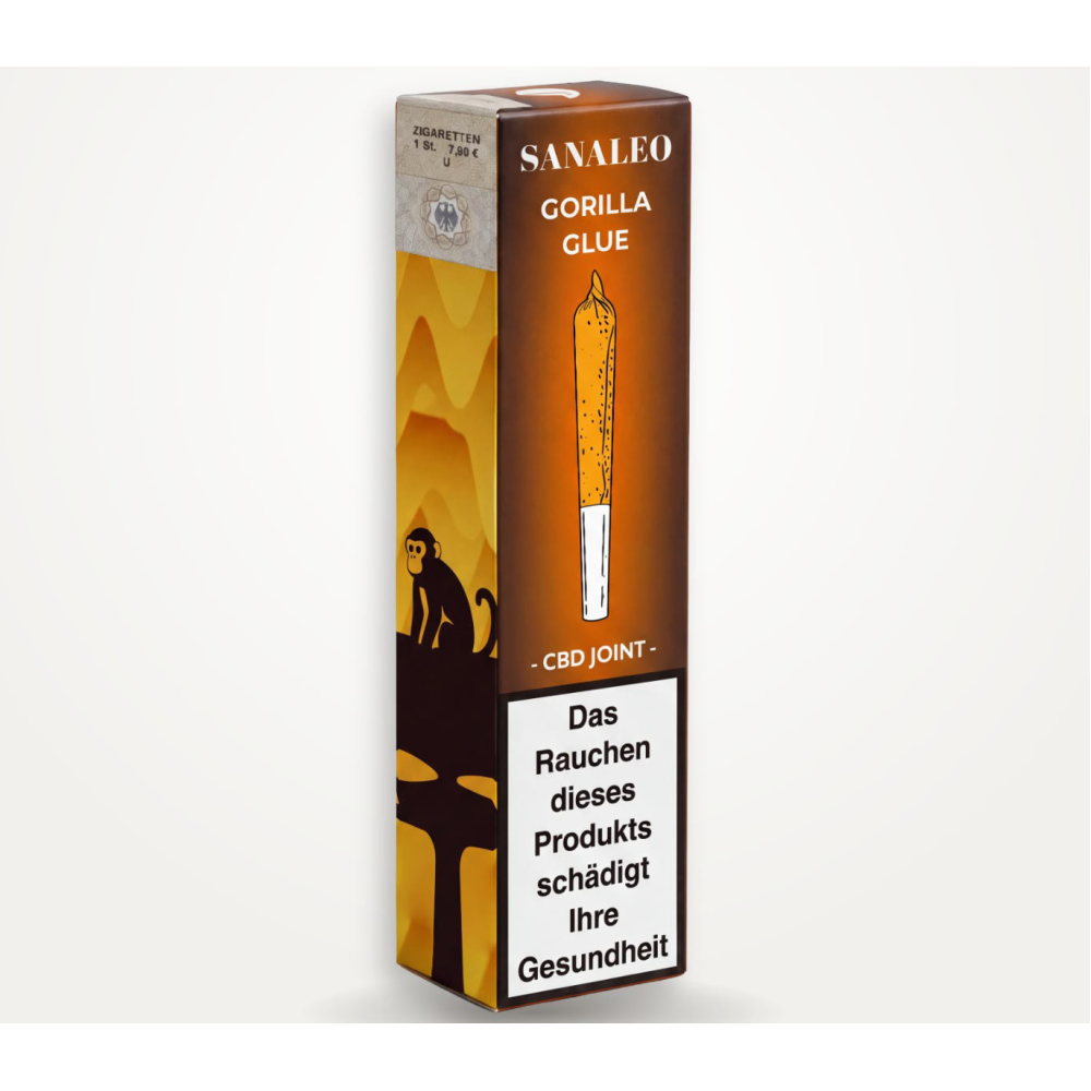 Sanaleo "Gorilla Glue" Joint 1g CBD mit Steuerbanderole 10er Display 