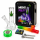 Mini Bong Set ,(Bong Farbig  14cm.+Kawum+Grinder+Siebe) in Metal Box