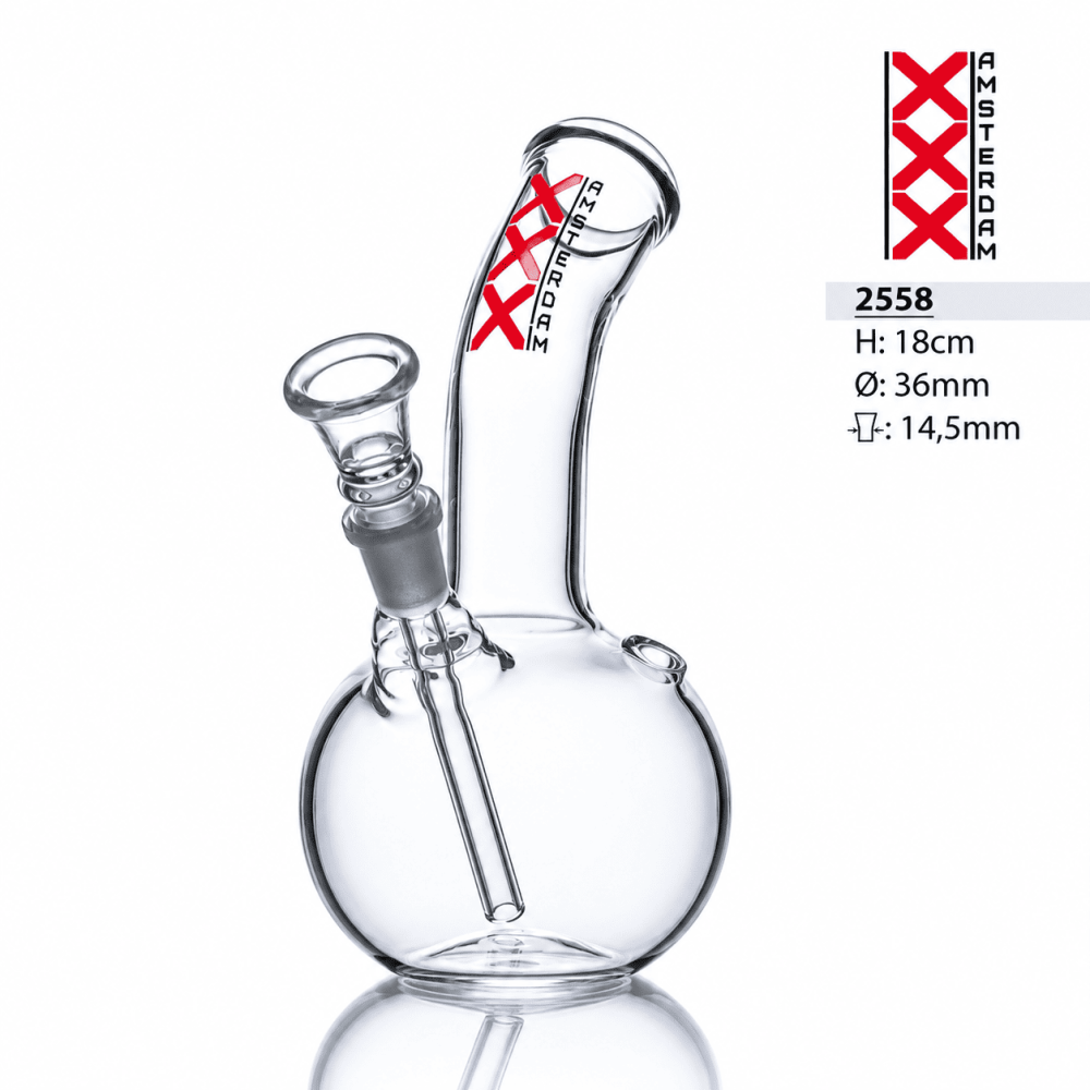 Amsterdam XXX Bullet Glasbong | Höhe: 18cm, Ø: 36mm, Schliff: 14.5mm