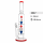 Schwere Glasbong mit doppel Mushroom Rot/Blau Perkolator und Eis | Höhe: 46 cm, Schliff: 18,8mm
