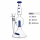 Glasbong mit 2 blau Perkolator, 2 Bowls und Extra Glaskopf | Höhe: 28 cm, Ø: 40 mm, Schliff: 18,8 mm