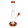 Gl.Bong 35cm. dia-55/34mm.+eis  blumen base farbig