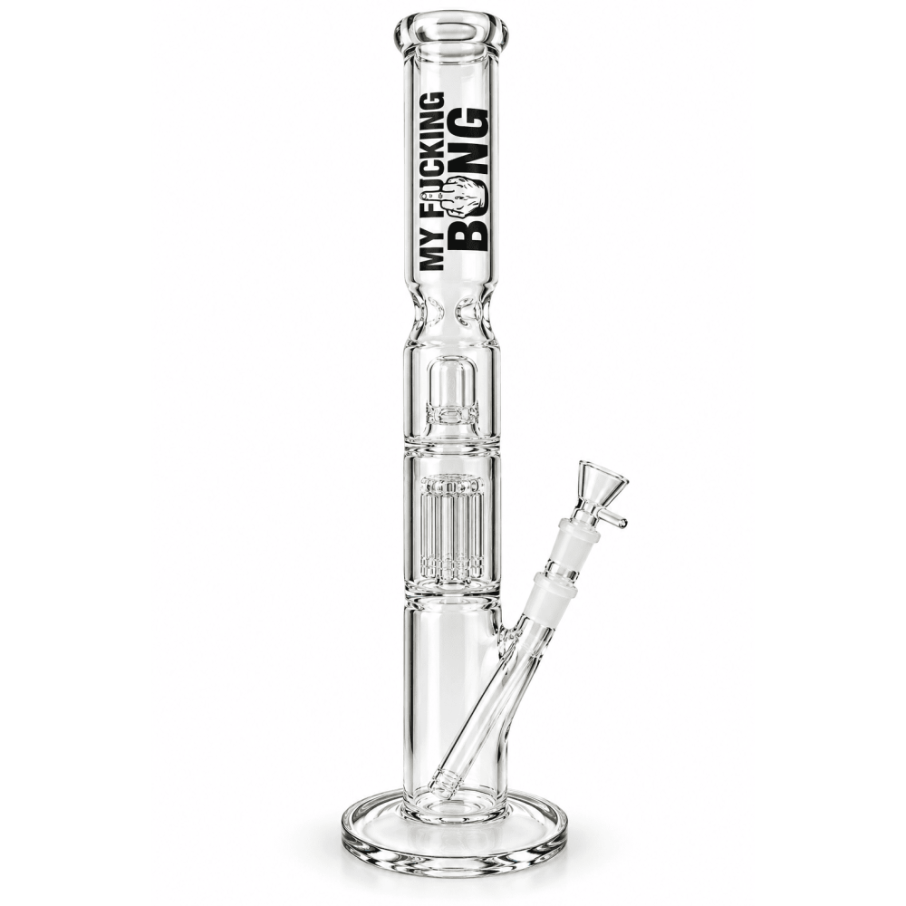 Heavy Glas .Bong Zylinderisch 42cm.mit 8 Arm Pelculater und Eis +Steck Chillum