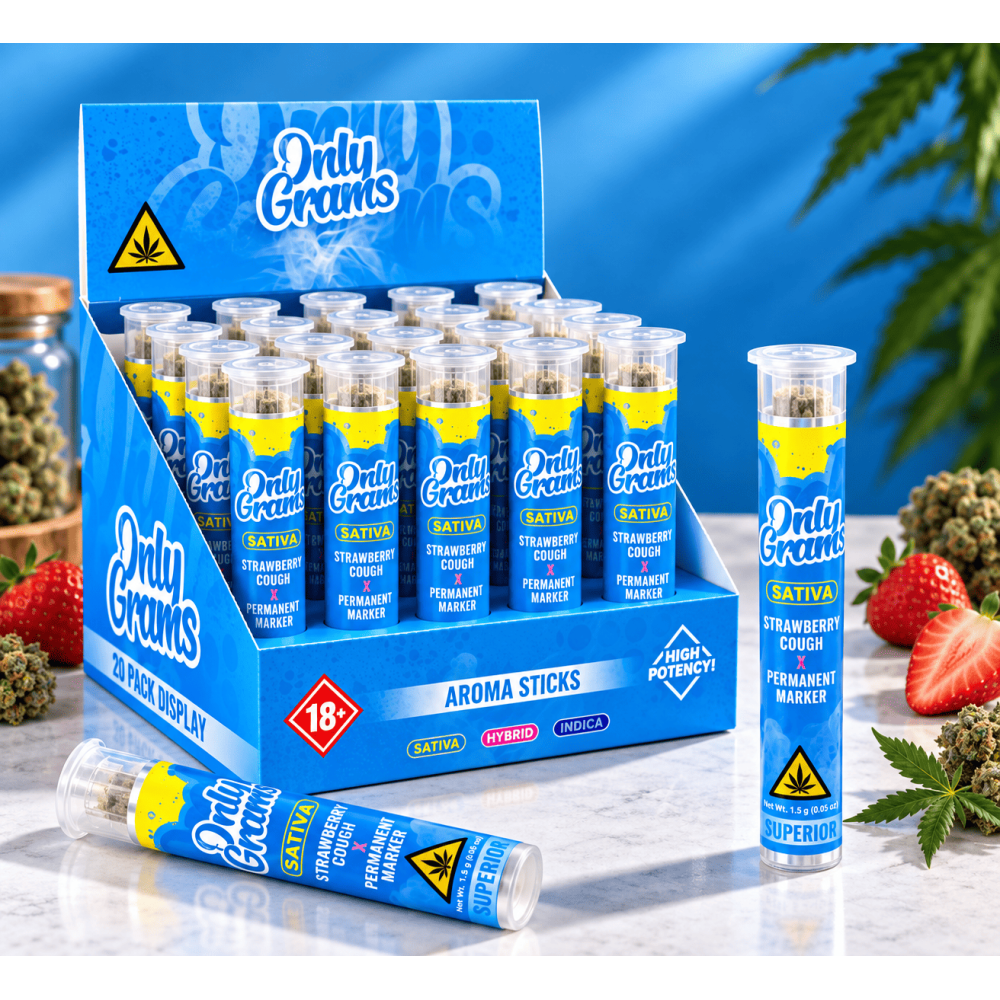 Only Grams Aroma Sticks " Strawberry Cough + Permanent Marker " Sativa , 1x1,5g 