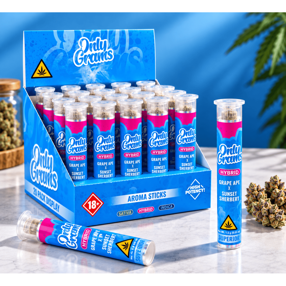 Only Grams Aroma Sticks " Grape Ape + Sunset Sherbert " Hybrid, 1x1,5g 