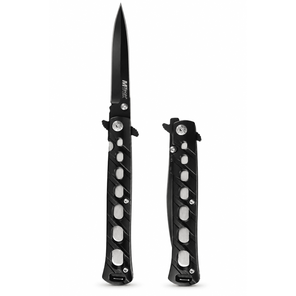MTech Klappmesser Schlank länge-23cm. klinge-9,5cm in Schwarz