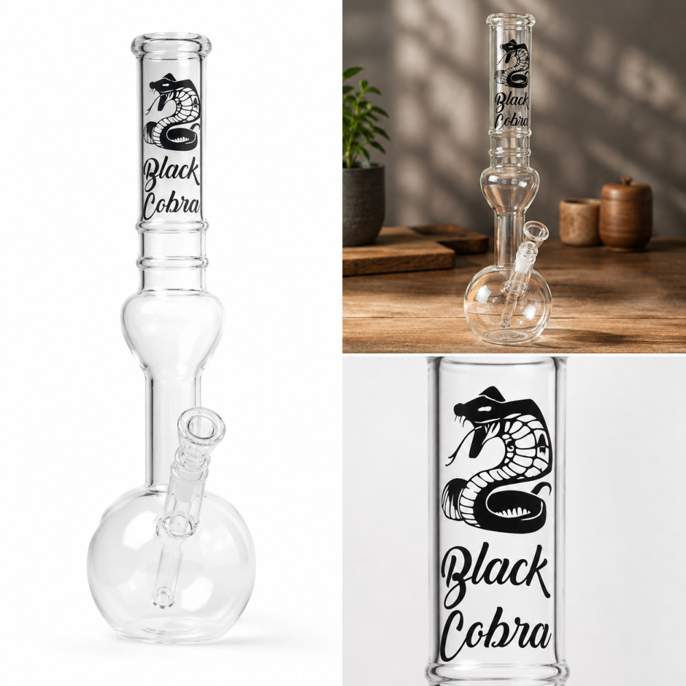 Black Kobra | Bullet Glasbong Eis | Ø: 40mm H: 39cm Schliff:: 14,5mm 
