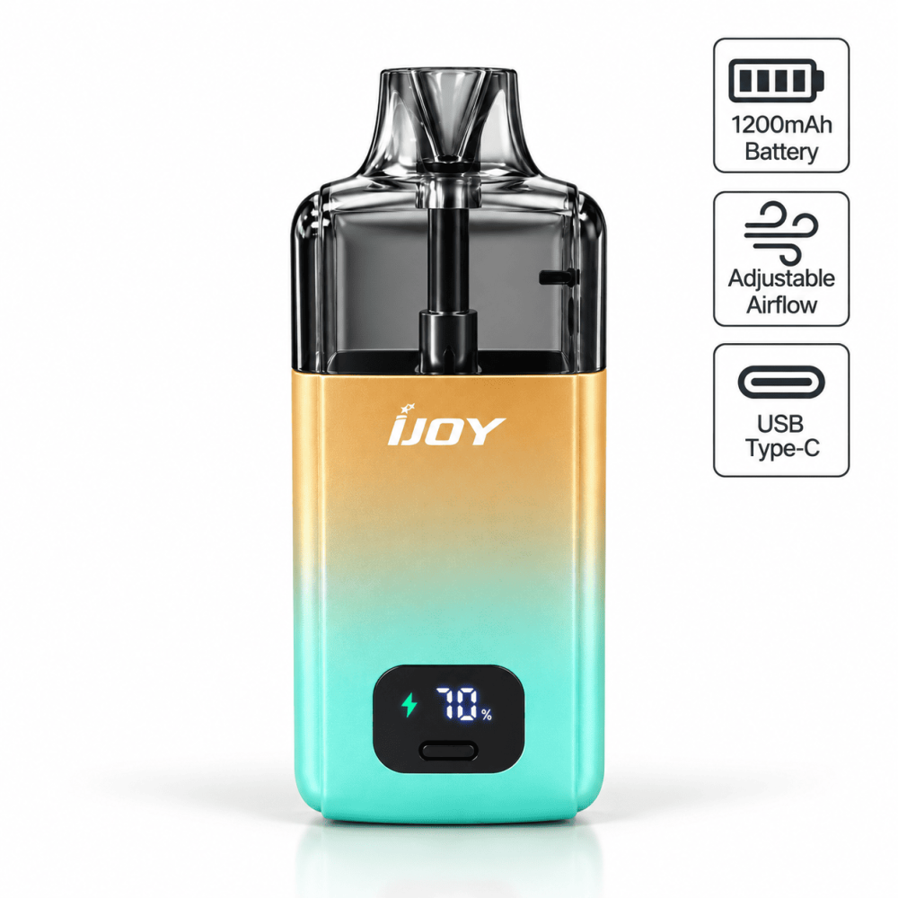 IJOY Mercy Pod | Batterie 1200 mAh | Type – C, 10 ml | Grün-orange Farbe