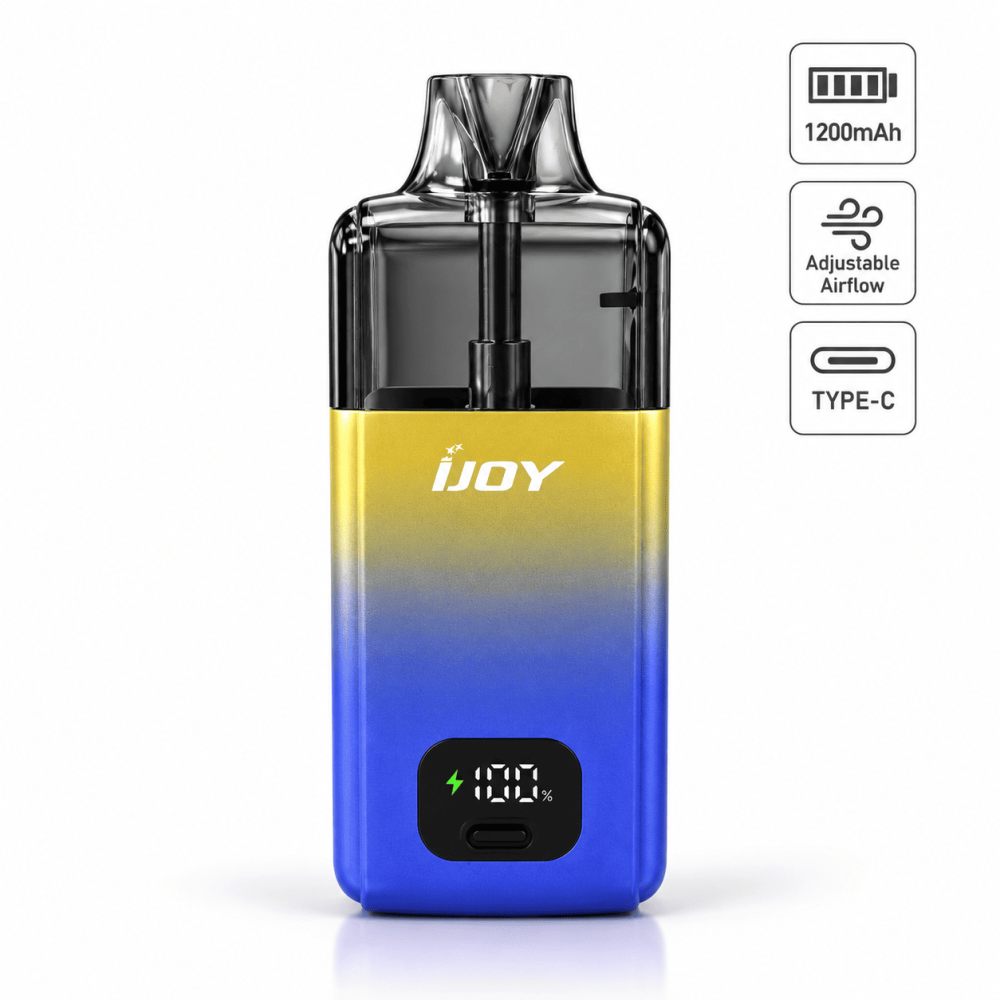 IJOY Mercy Pod | Batterie 1200 mAh | Type – C, 10 ml | Blau-Gelbe Farbe
