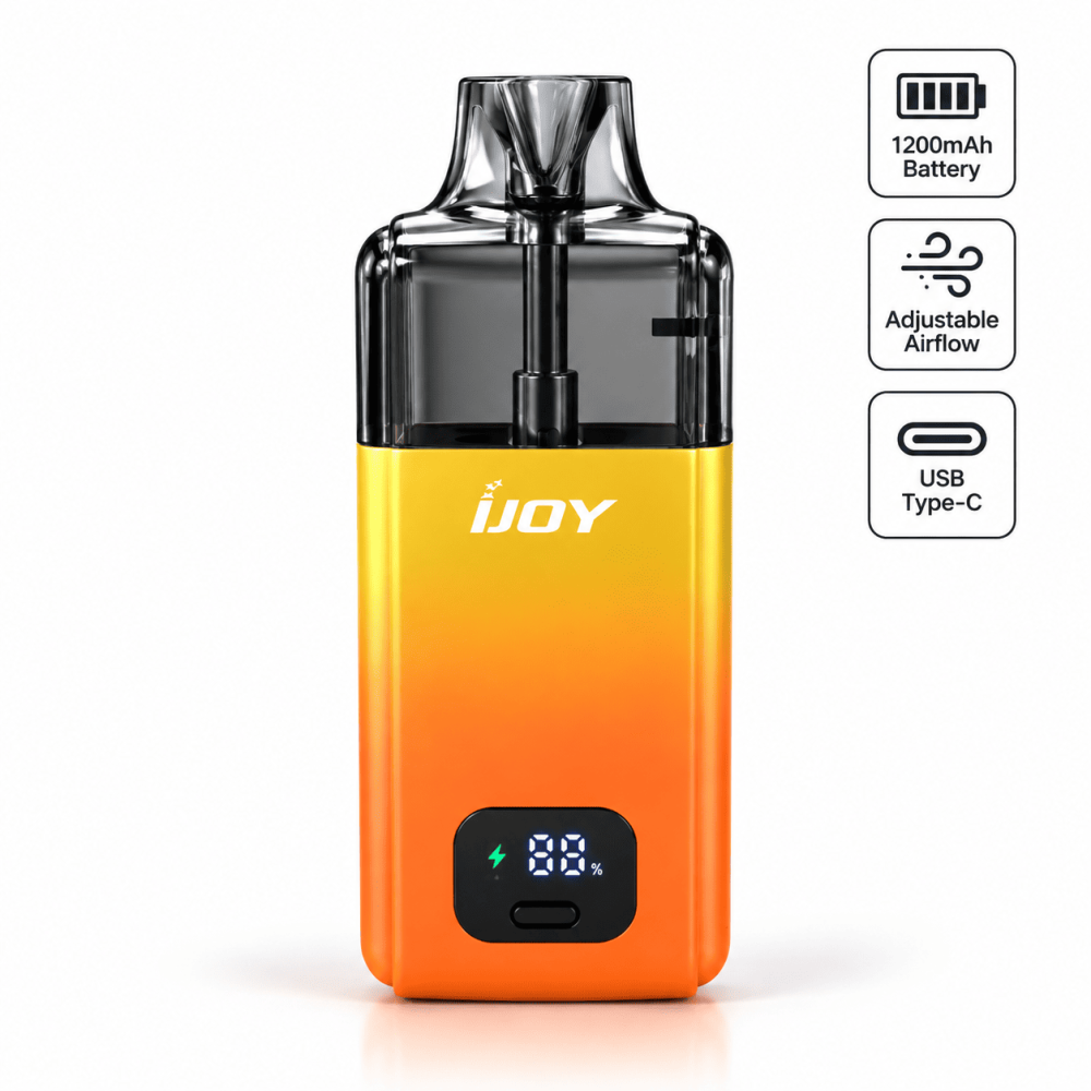 IJOY Mercy Pod | Batterie 1200 mAh | Type – C, 10 ml | Gelbe-Orange Farbe
