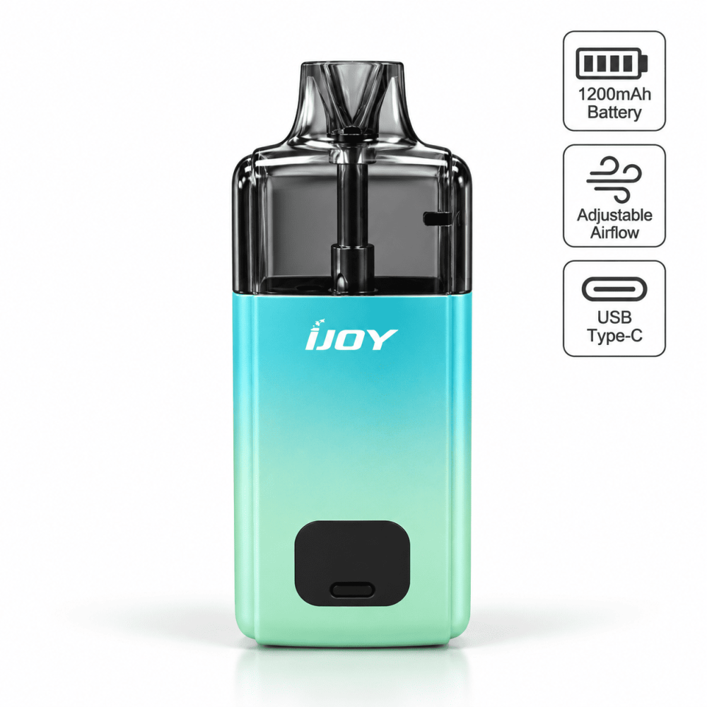 IJOY Mercy Pod | Batterie 1200 mAh | Type – C, 10 ml | Grün-Blau Farbe