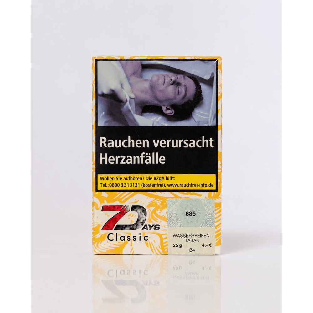 7 Days- Tabak Cold Peach  25g = VE10 , EVK 4,00€