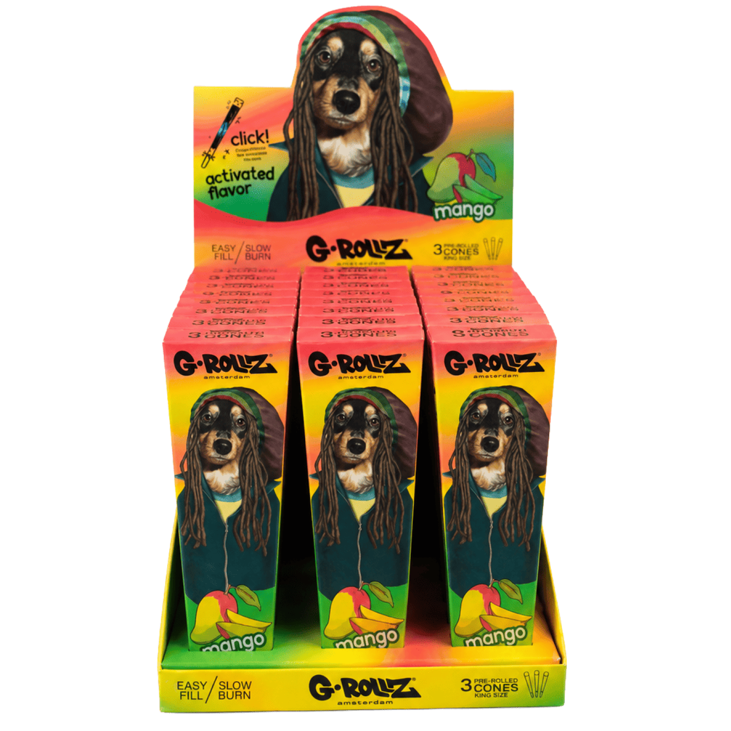G-ROLLZ  Pets " Mango "  3er Pop Cones 24er Display 