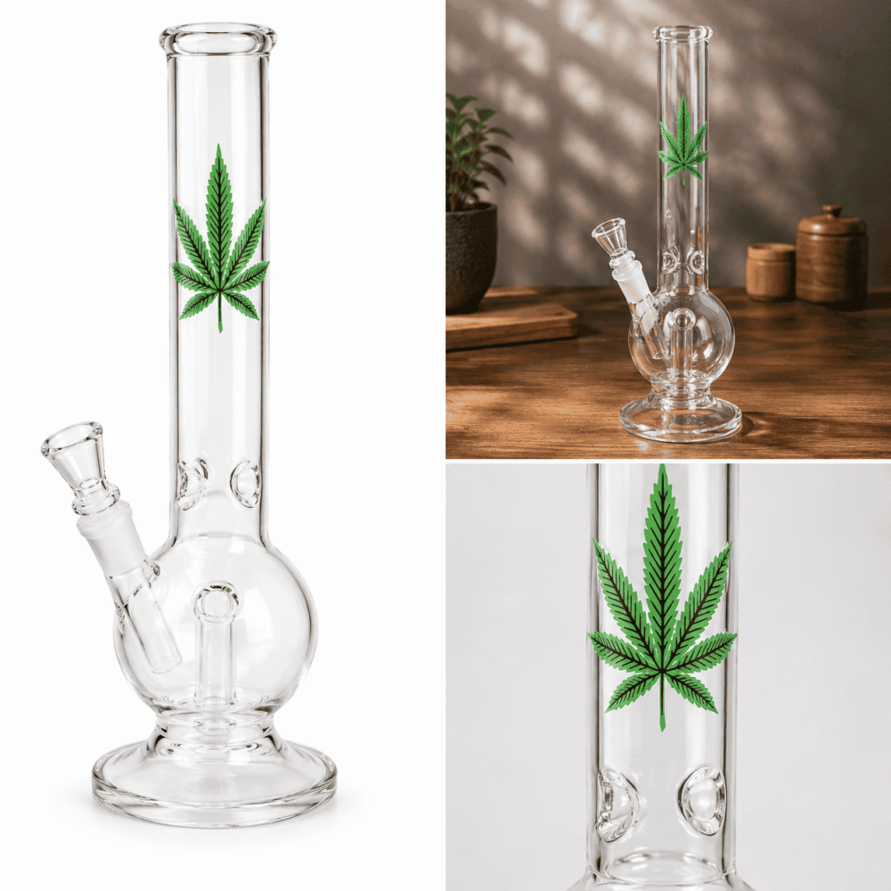 Bullet Glasbong mit Eiskerbe | Ø: 45mm H: 38cm, Schliff: 18,8mm