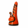 Keramik Bong Pennis Form Rot / Schwarz mit Holz-Kopf, ca. Ø: 110mm, Hoch: 29cm