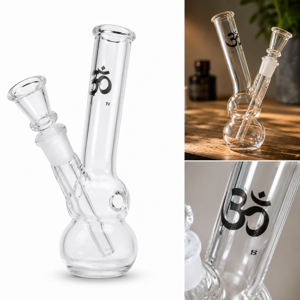 Bullet | OM Mini Glaspfeife | Höhe: 14 cm, Ø: 18 mm, Schliff: 12mm