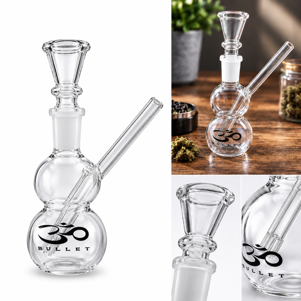 Bullet | OM Mini Glaspfeife | Höhe: 12 cm, Schliff: 12 mm
