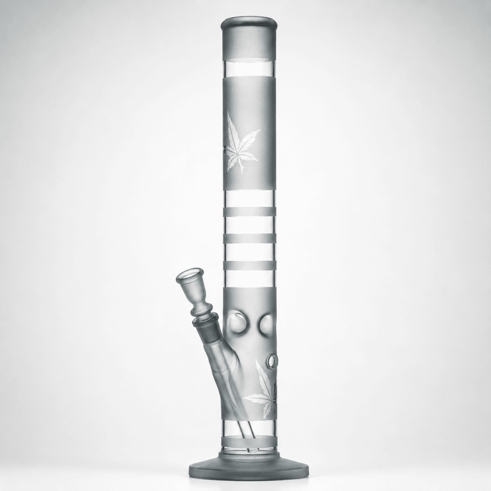  Sand Glasbong | Zylindrische Form | H: 45 cm Schliff: 18,8 mm Ø: 52 mm