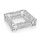Glas Ashtray 4Eck.mit  Feinmuster 120x35mm