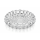 Glas Ashtray Rund mit  Feinmuster 120x35mm