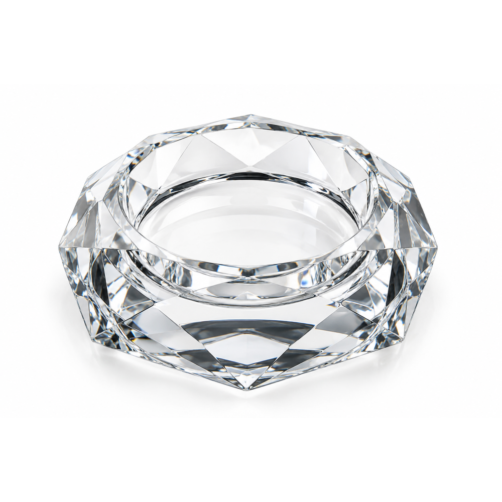 Glas Ashtray Diamond Cut 120mm