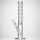 Bullet Schwer Glass Zylinder spirale mit Eis | Hoch: 45cm Ø: 50mm Schliff: 18.8mm