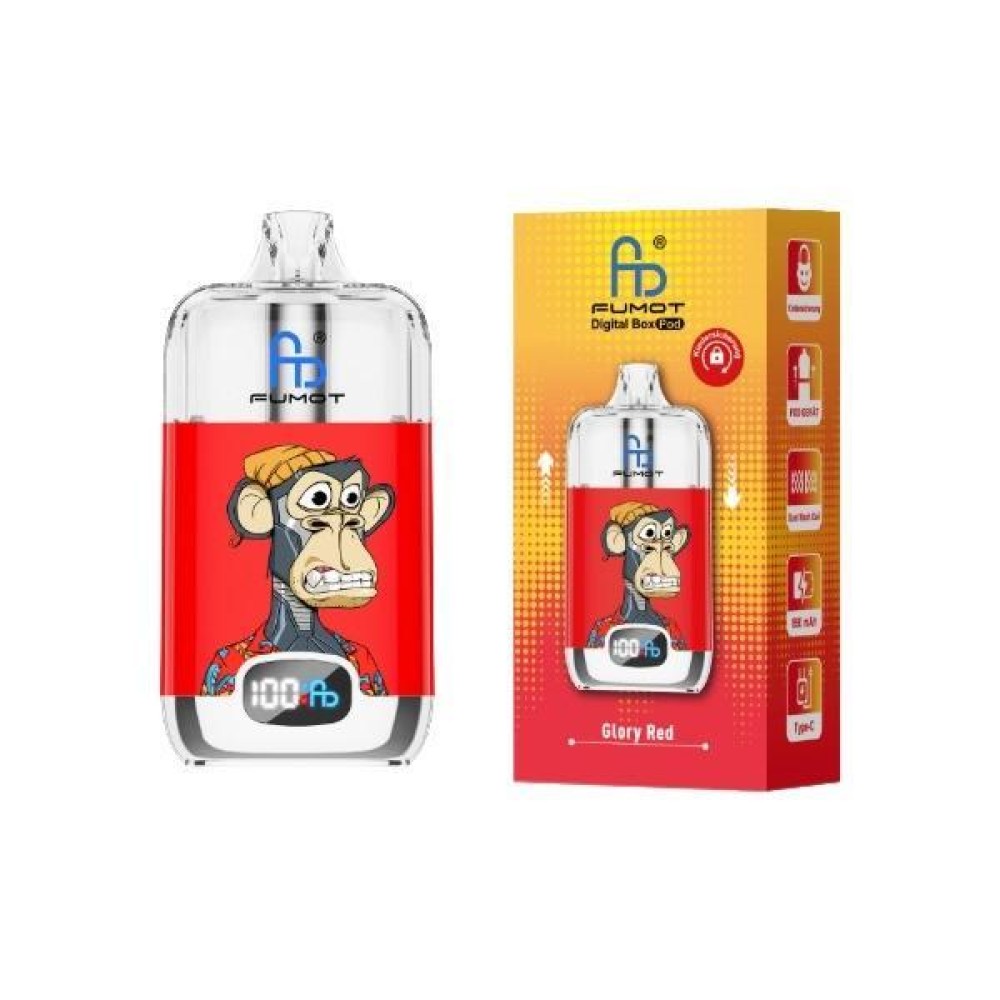 Fumot Digital Box Pod Mesh Coil „Glory Red“ – 850-mAh-Akku