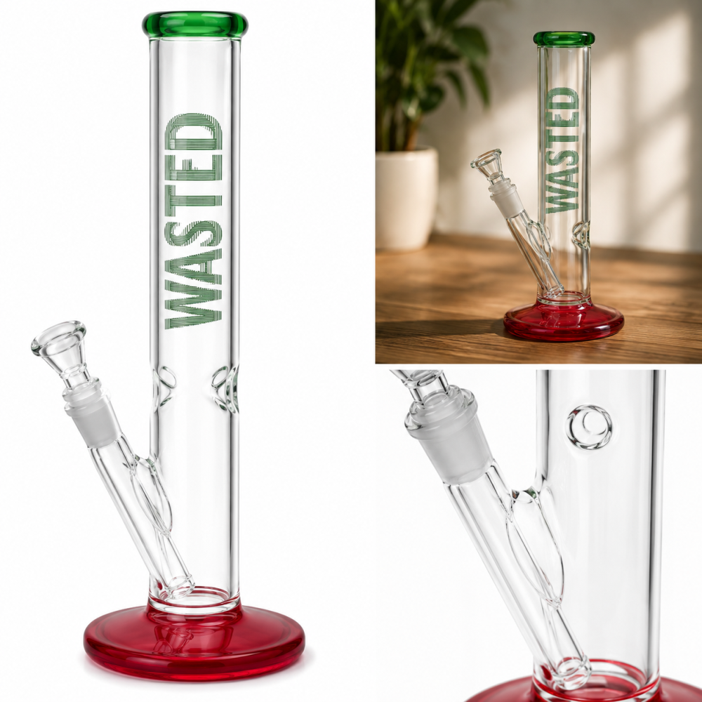 Glasbong Wasted mit Eis | H: 28,5cm 