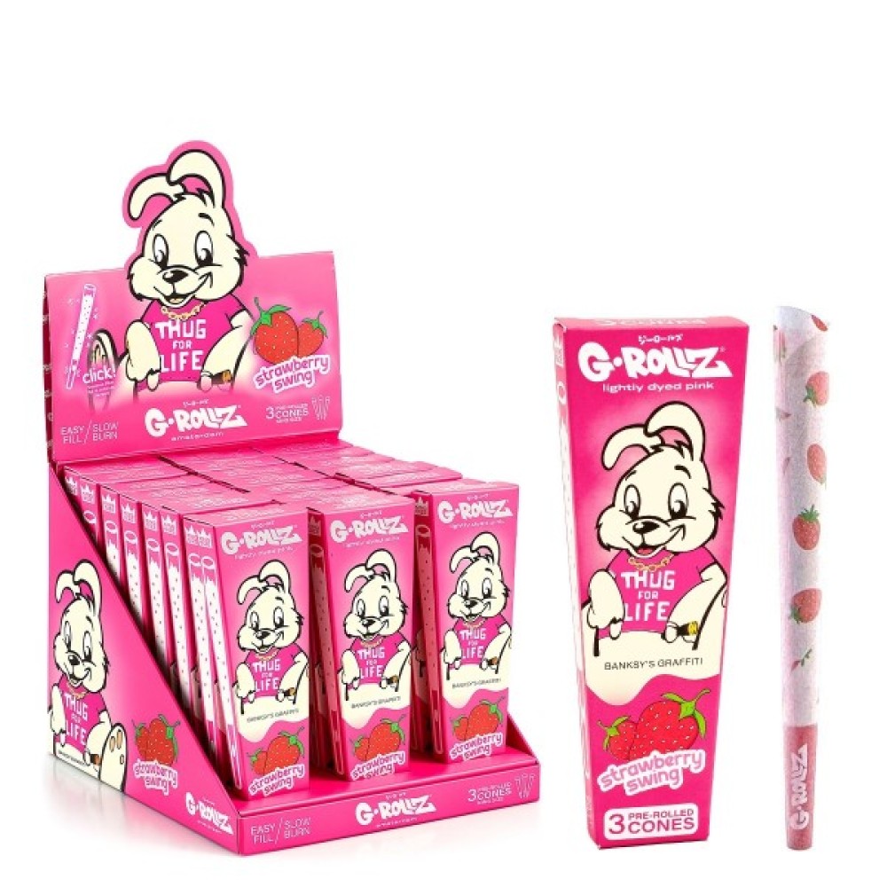 G-ROLLZ  Banky's Graffiti  " Strawberry Swing " 3er Pop Cones 24er Display