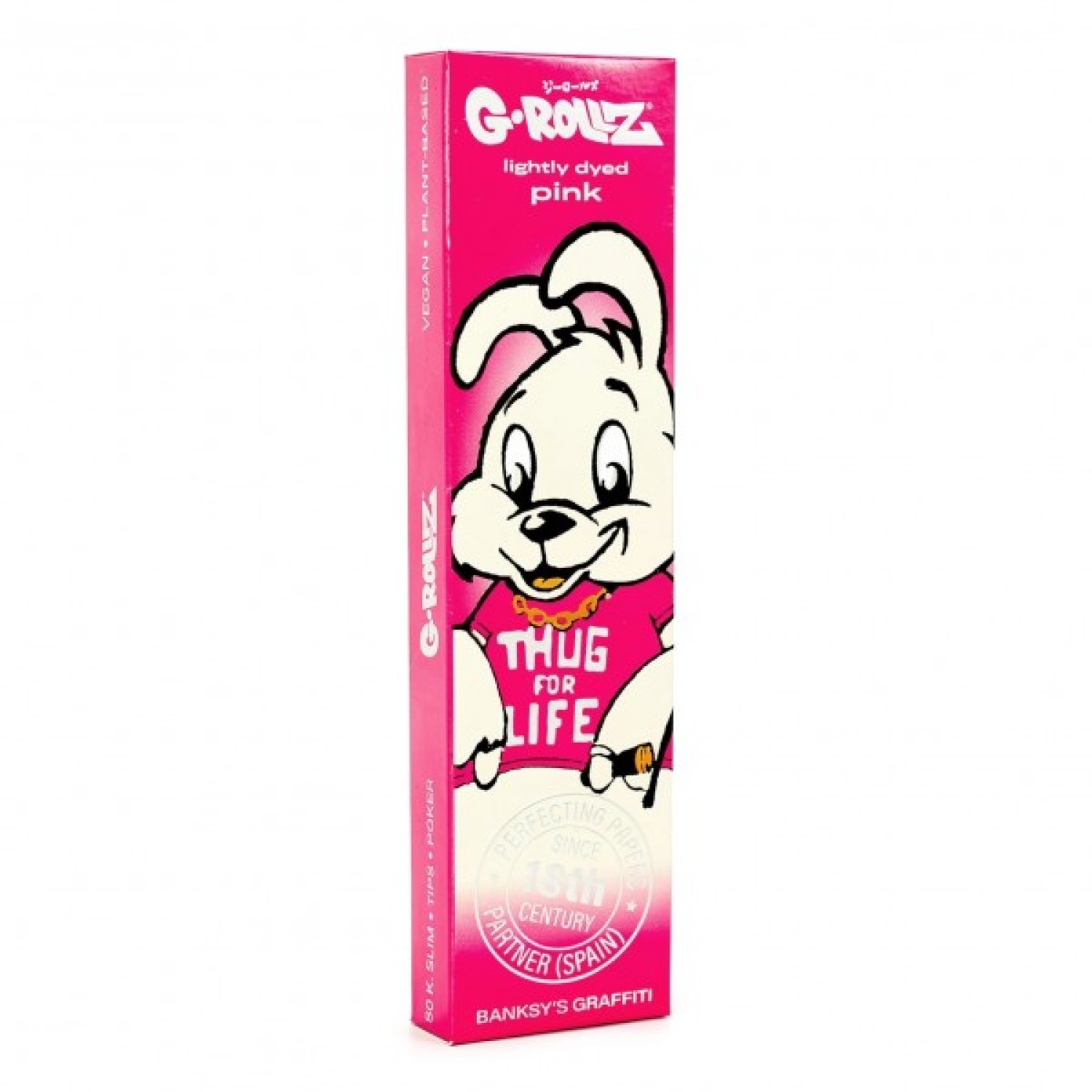 G-Rollz | ''Thug for Life'' 50 King Size Rosa Blättchen + Tips (20 Heftchen pro Display)