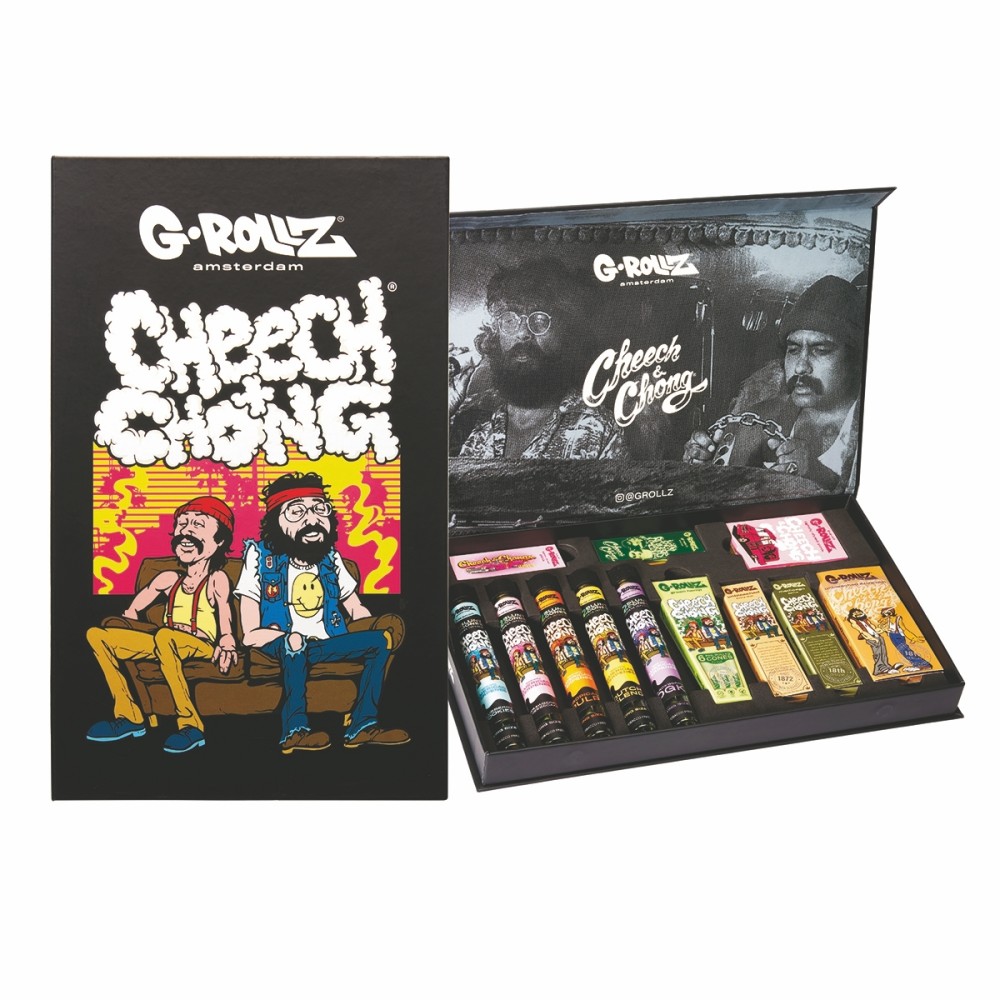 G-Rollz | Cheech & Chong Groß Geschenkbox – 17-Stück Premium-Smoking-Kit