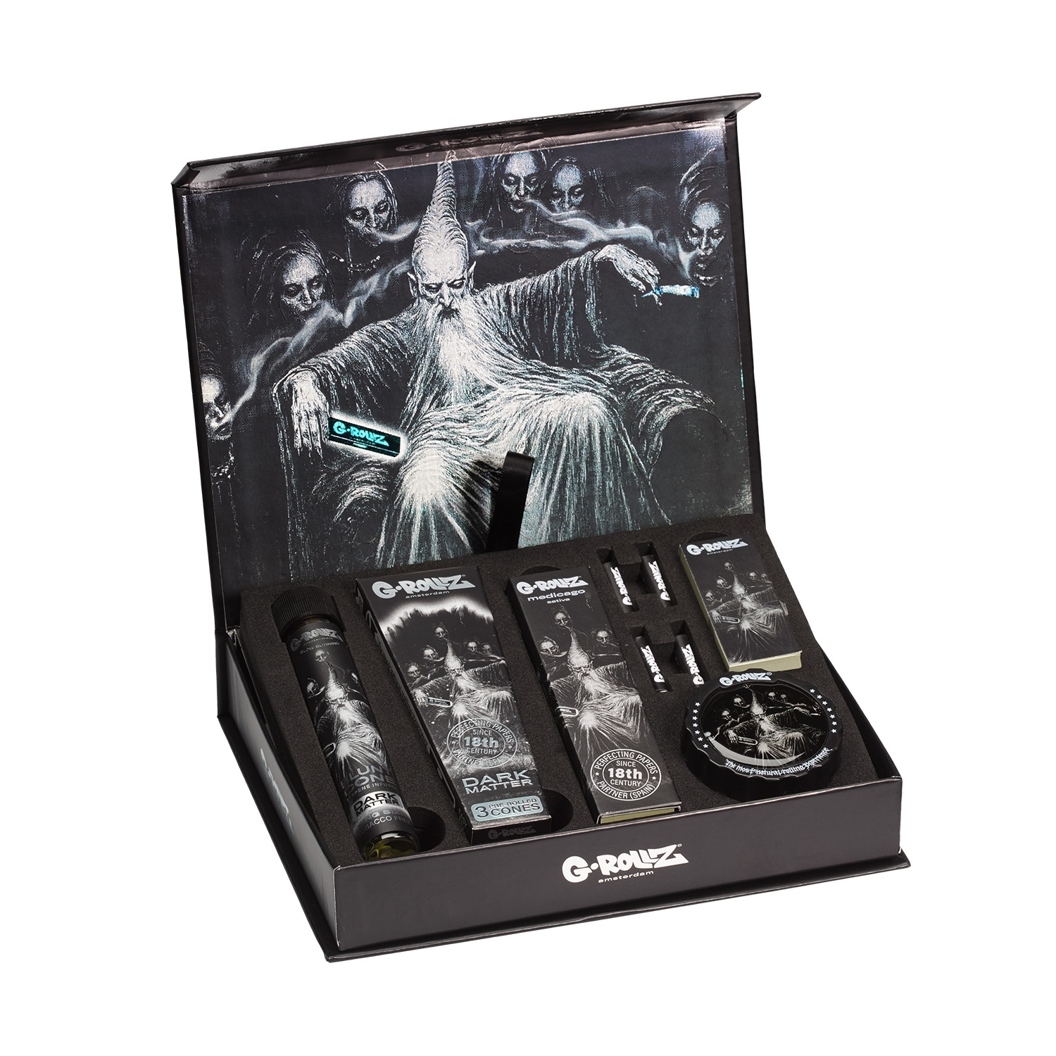 G-Rollz | Gift Box XS "Dark Matter" – 11-Piece Premium Smoking Kit