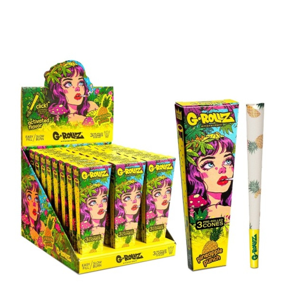 G-ROLLZ  " Pineapple Punch " 3er Pop Cones 24er Display