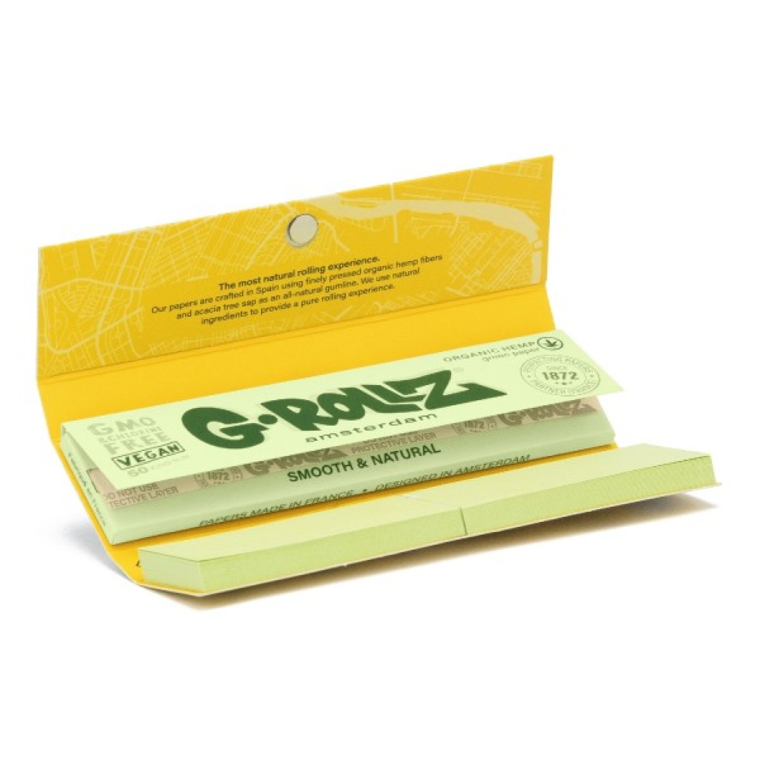 G-Rollz | Jungle King Size Grüne Papers mit Tips - 20er Display (50 Blättchen pro Heftchen)