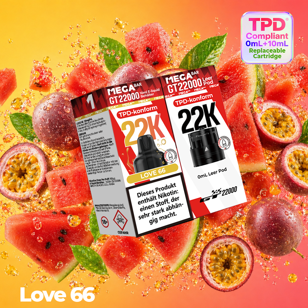 MegaBar GT 22000 Pod 10ml - Love 66