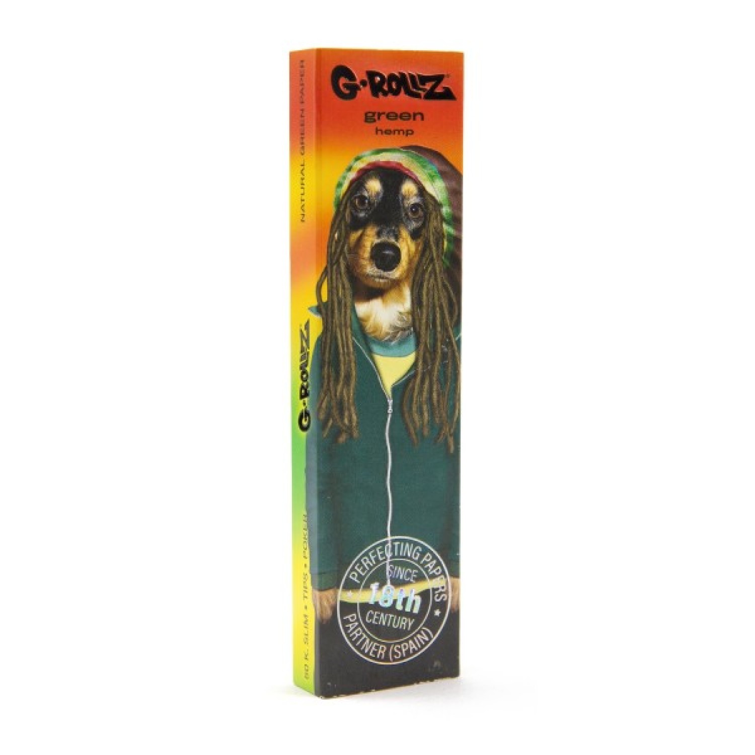 G-Rollz | 'Reggae' 50 King-Size Green Papers + Tips (Display mit 20 Heftchen)
