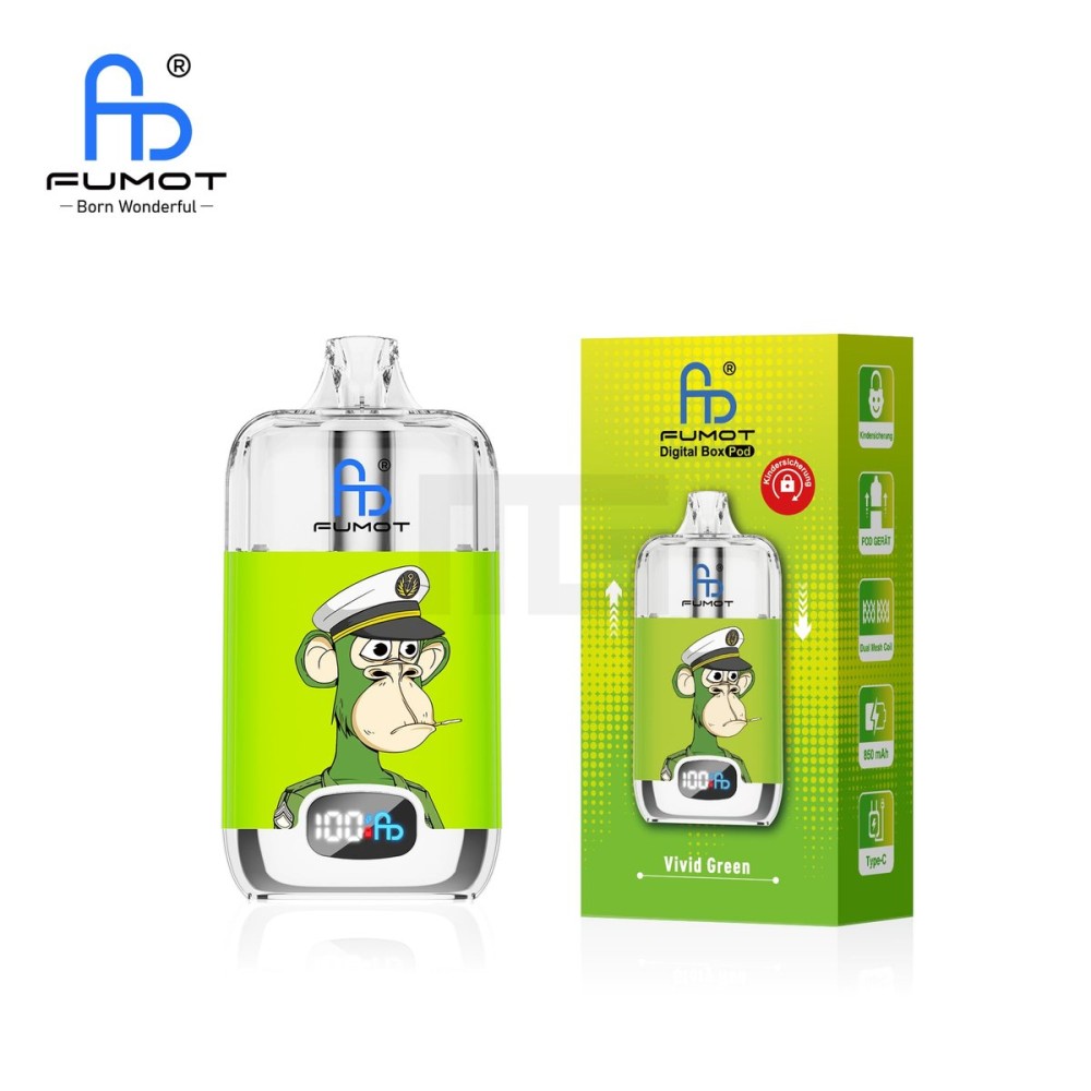 Fumot Digital Box Pod Mesh Coil „Vivid Green“ – 850-mAh-Akku