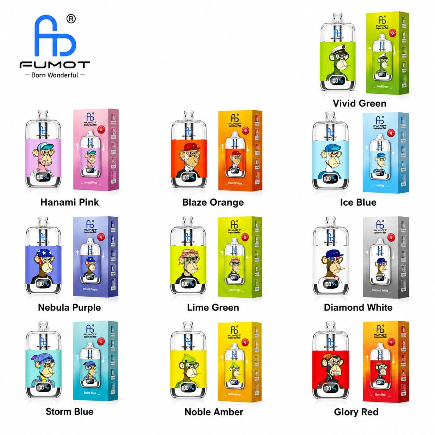 Fumot Digital Box Pod Mesh Coil „Nebula Purple“ – 850-mAh-Akku