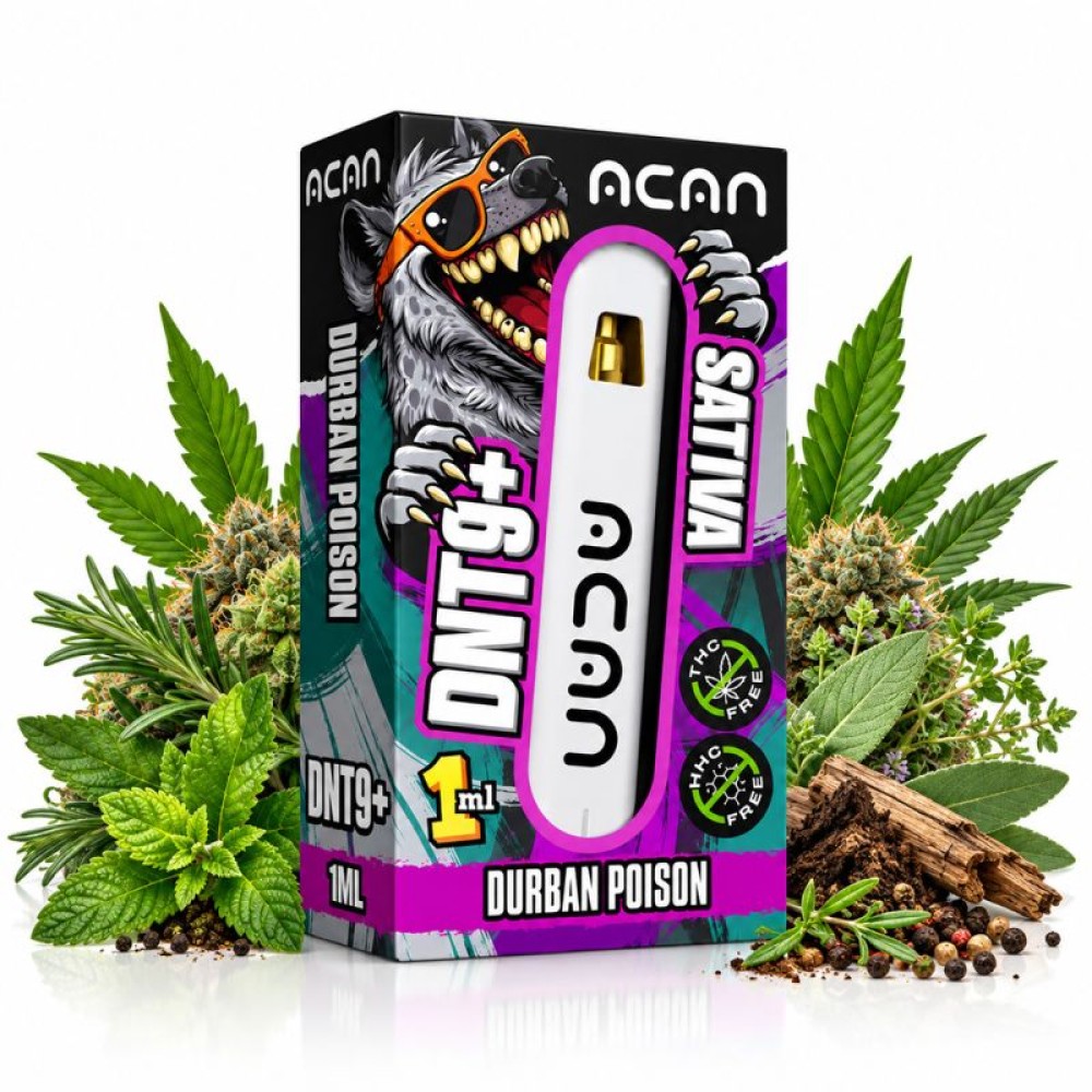 DNT9+ ACAN  Vape - "Durban Poison" Sativa 1ml