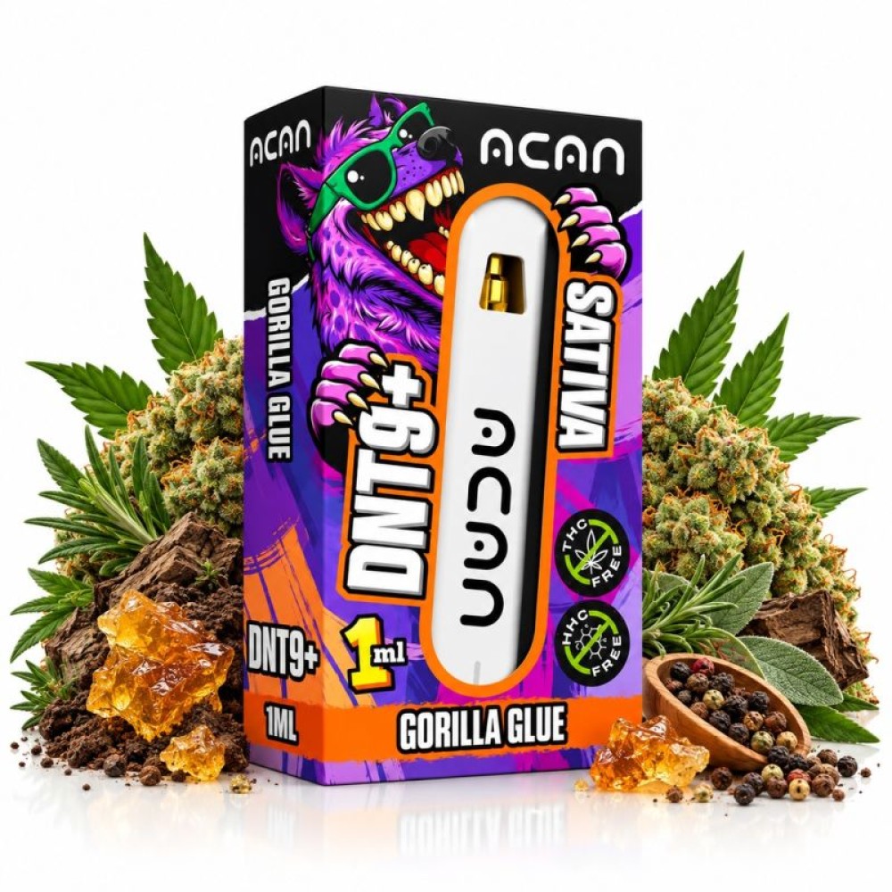 DNT9+ ACAN  Vape - "Gorilla Glue" Sativa 1ml
